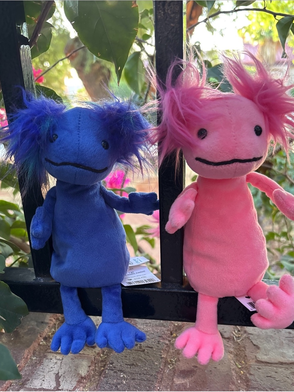Jellycat bundle of 2 Small AXOLOTL pink 'Alice' & blue 'Andie' NWT retired HTF